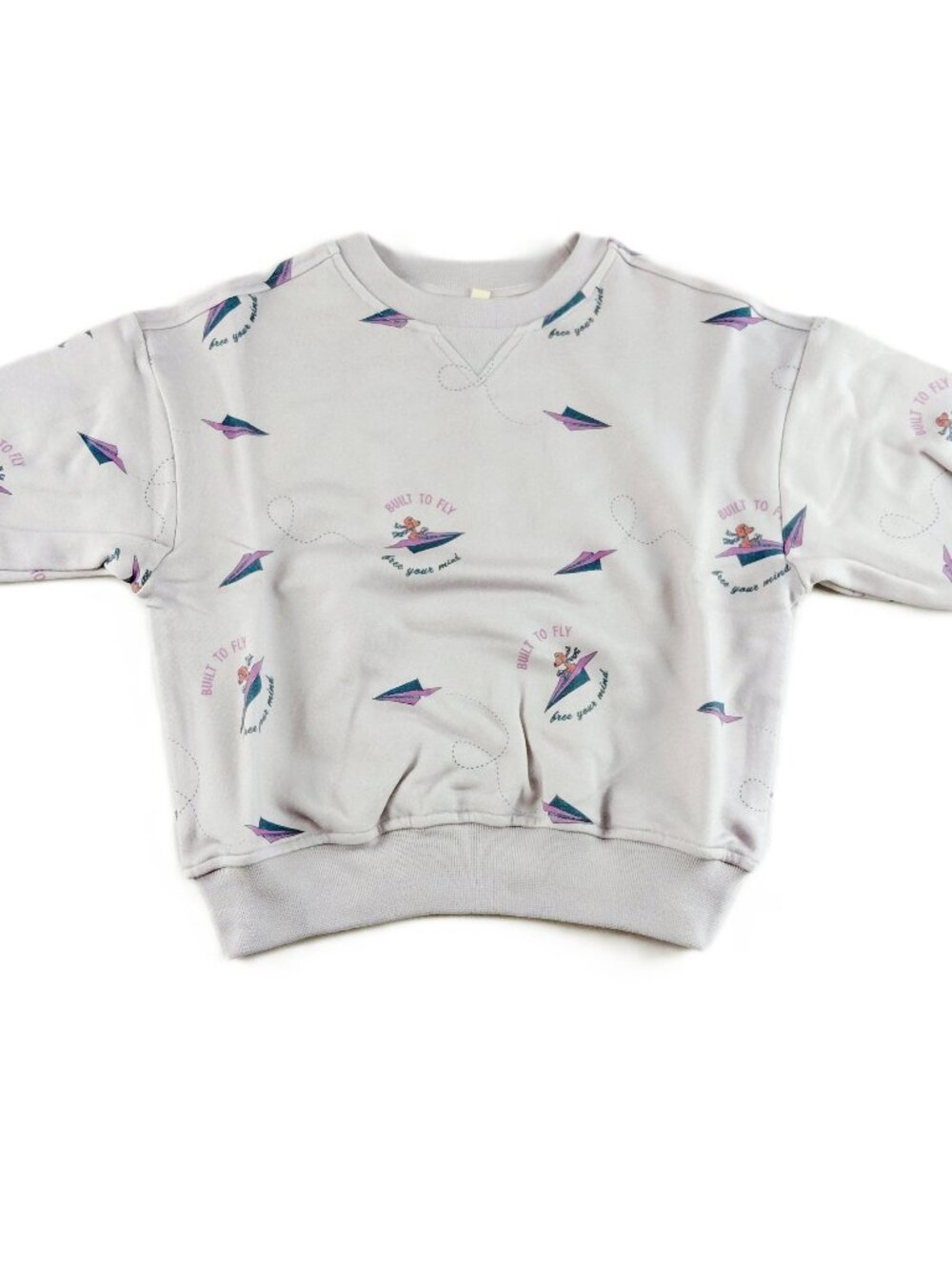 The Sunday Collective Built to Fly French Terry Sweatshirt Kids 3Y Orchid Mist